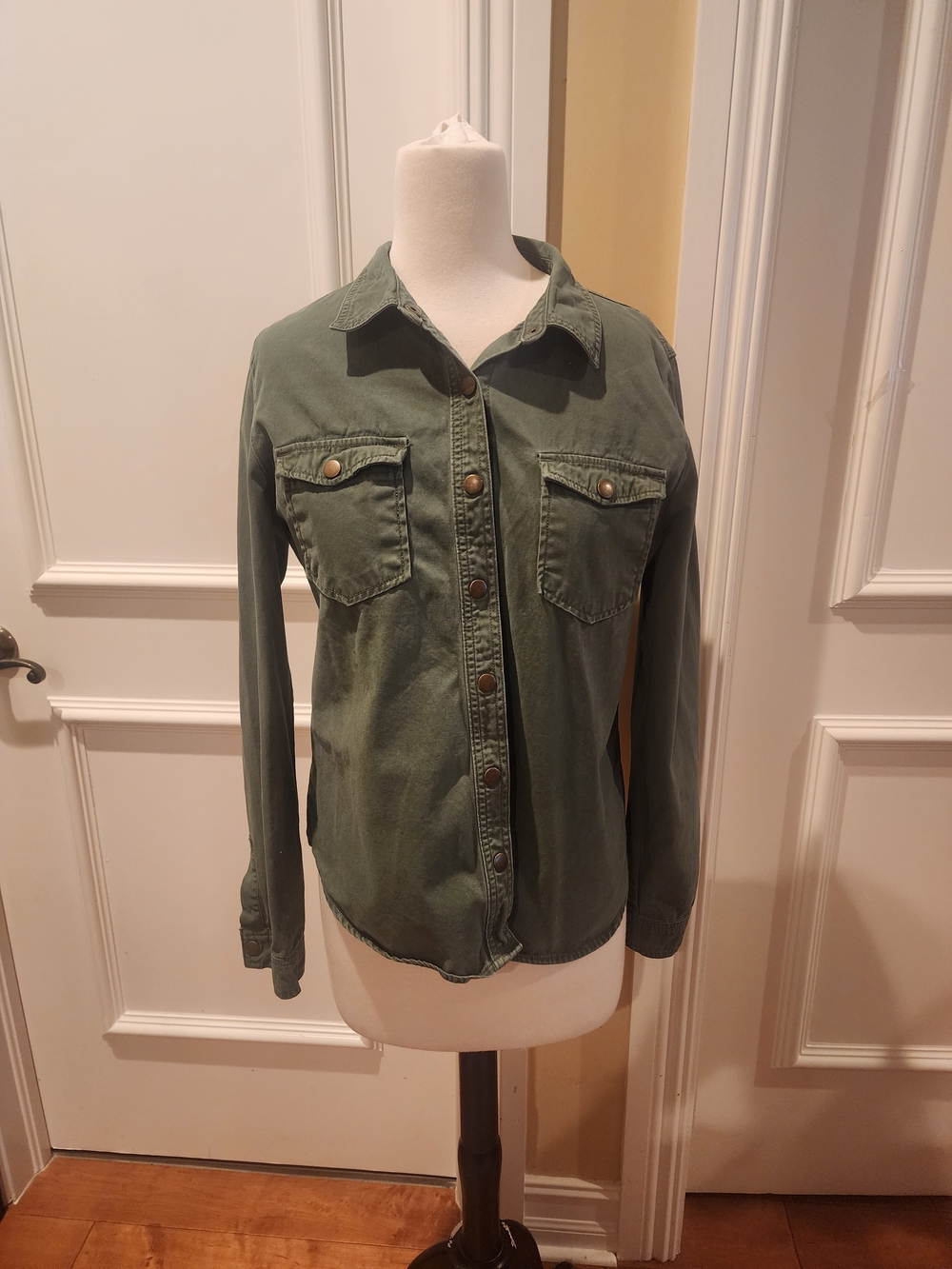 Forever 21 Olive Green Utility Shirt Jacket